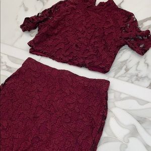 Skirt and crop top